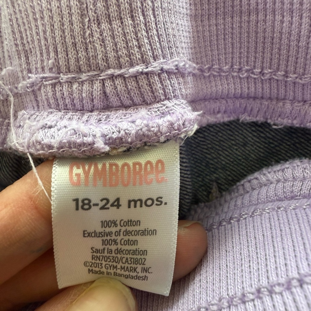 Gymboree Blue Jeans with Pink Flower Embroidery - Picture 3 of 3